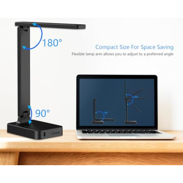 Drevet LED Desk Lamp with USB Charging and Power Outlets