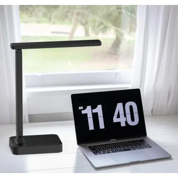 Drevet LED Desk Lamp with USB Charging and Power Outlets
