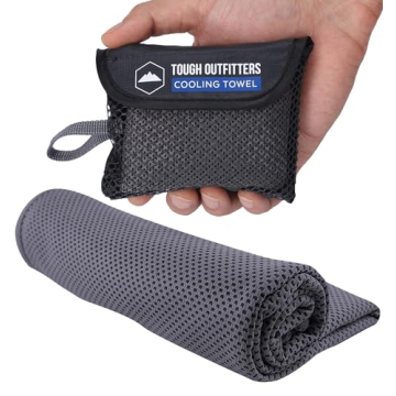 Tough Outdoors Cooling Towels (38.5"x12") - Neck & Face Wraps for Sports Entusiasts