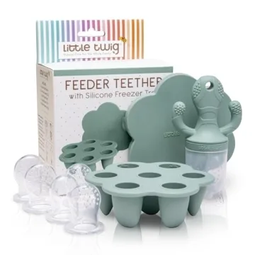 Little Twig Baby Fruit Feeder Pacifier Teether Set | BPA-Free Multi-Functional Baby Feeding Tool for...