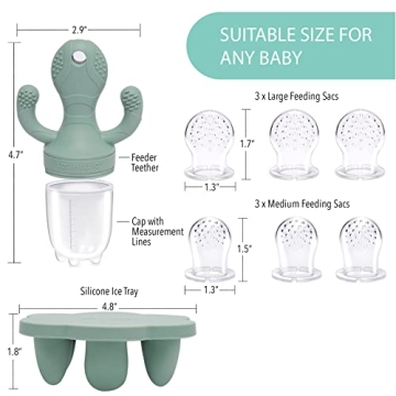 Little Twig Baby Feeder Teether | BPA-Free Silicone Freezer Tray