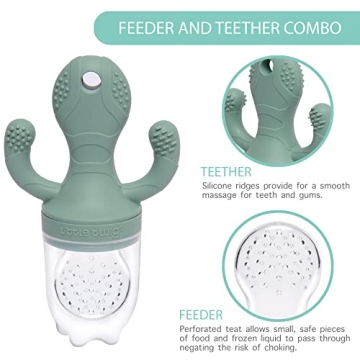 Little Twig Baby Feeder Teether | BPA-Free Silicone Freezer Tray