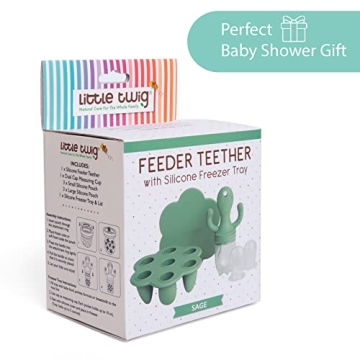 Little Twig Baby Feeder Teether | BPA-Free Silicone Freezer Tray