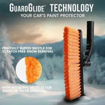 EcoNour 27" Pivoting Snow Brush for Winter Ice Removal