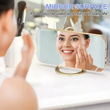 Stylish Digital Alarm Clock with Mirrored Display and USB Ports