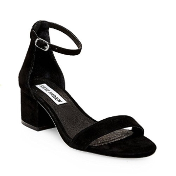 Steve Madden Irenee Dress Sandal, Black Suede, Chic Comfort