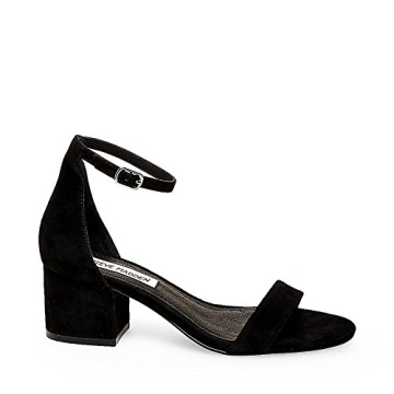 Steve Madden Irenee Dress Sandal, Black Suede, Chic Comfort
