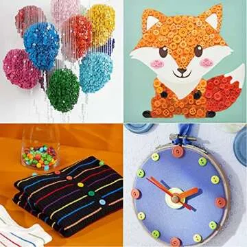 200 OELFFOW Round 10mm Sewing Buttons for Crafts