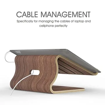 Elegant SAMDI Laptop Stand Wood with Ventilation for Laptops