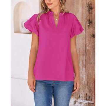 Stylish BTFBM Blouses for Women - Dressy Casual Summer Tops