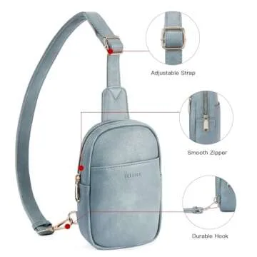 Telena Women's Stylish Denim Blue Sling Bag for Essentials