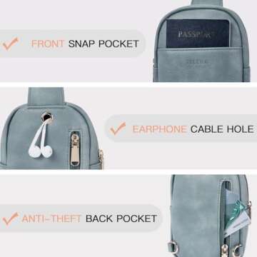 Telena Women's Stylish Denim Blue Sling Bag for Essentials