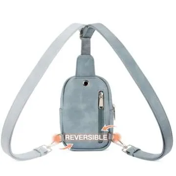 Telena Women's Stylish Denim Blue Sling Bag for Essentials