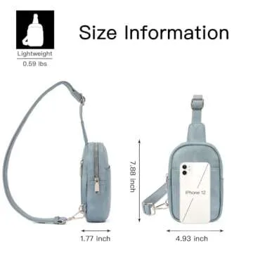 Telena Women's Stylish Denim Blue Sling Bag for Essentials