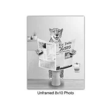 Charming Cheetah Print Bathroom Wall Art Gifts