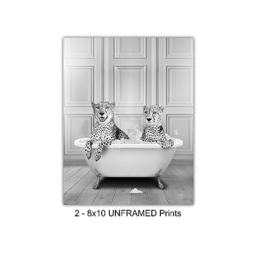 Charming Cheetah Print Bathroom Wall Art Gifts