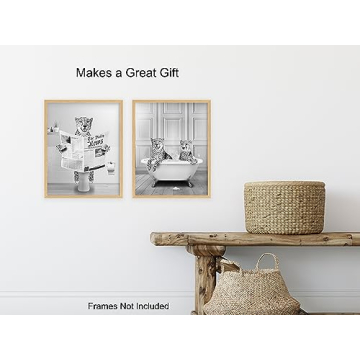 Charming Cheetah Print Bathroom Wall Art Gifts