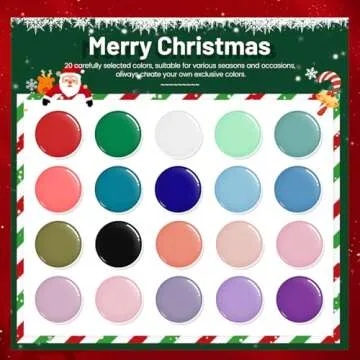 JODSONE 23 PCS Gel Nail Polish Set with Base Glossy and Matte Top Coat Multicolored Gel Nail Long Lasting Suitable for All Seasons