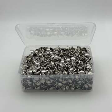 decotacks® Silver Finish Upholstery Nails/Tacks 7/16in - 500 Pcs [Nickel/Silver Finish] DX0511-500