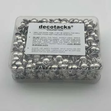 decotacks® Silver Finish Upholstery Nails/Tacks 7/16in - 500 Pcs [Nickel/Silver Finish] DX0511-500