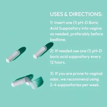 pH-D Boric Acid Suppositories for Vaginal Odor Relief - 36 Count