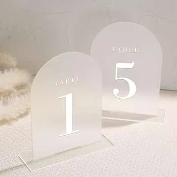 Stylish Frosted Arch Table Numbers for Every Occasion