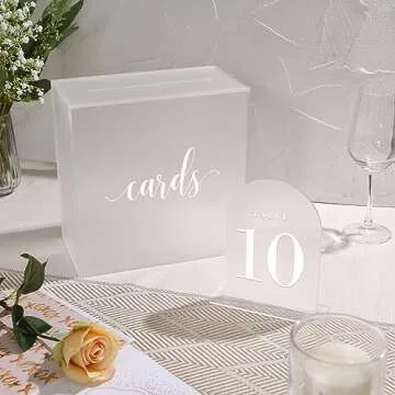 Stylish Frosted Arch Table Numbers for Every Occasion