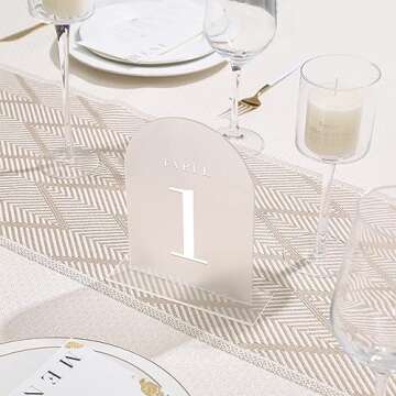 Stylish Frosted Arch Table Numbers for Every Occasion