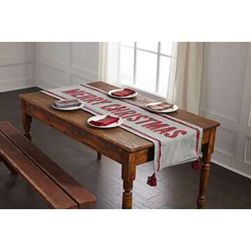 Mud Pie Tartan, 18" x 72" Reversible Christmas Table Runner