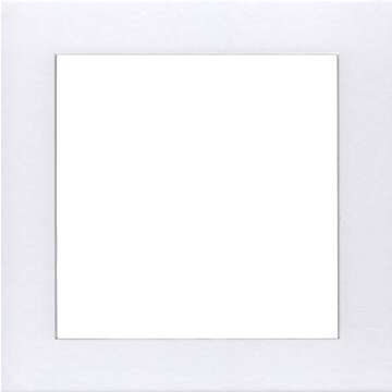 Pack of 5 16x16 Square White Picture Mats with White Core Bevel Cut for 12x12 Pictures