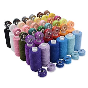 72Pcs 36 Colors Prewound Bobbins and Thread Spools for Hand & Machine Sewing, Emergency and Travel, ...