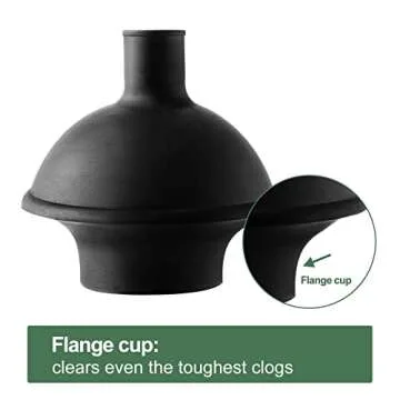 Eyliden Toilet Plunger and Brush, 2 in 1 Toilet Bowl Brush Plunger Set with Holder, Bathroom Cleaning Tools Combo with Caddy Stand (Black)