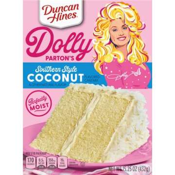 Duncan Hines Dolly Parton's Favorite Southern-Style Coconut Flavored Cake Mix, 15.25 oz.