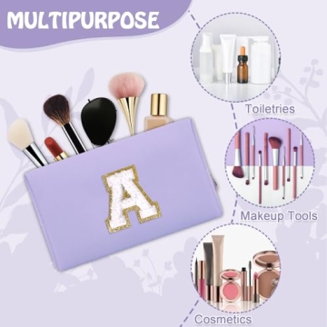 Stylish Personalized Initial Makeup Bag for Women