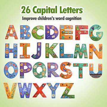 Wooden Jumbo Alphabet ABC Puzzles for Kids Ages 3-5