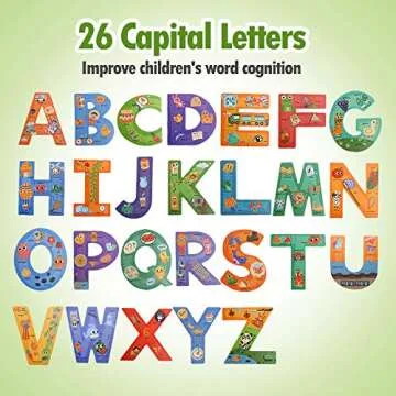 Wooden Jumbo Alphabet ABC Puzzles for Kids Ages 3-5