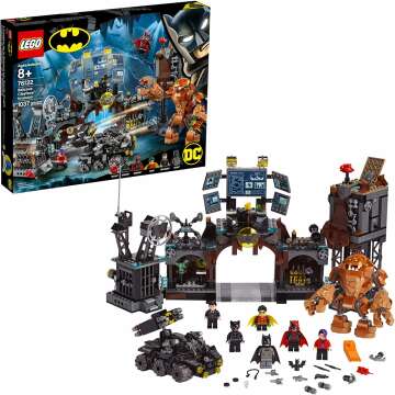 LEGO DC Batman Batcave Clayface Invasion 76122 Batman Toy Building Kit with Batman and Bruce Wayne A...