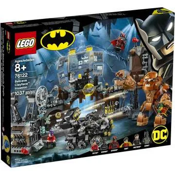 LEGO DC Batman Batcave Clayface Invasion 76122 Batman Toy Building Kit with Batman and Bruce Wayne Action Minifigures, Popular DC Superhero Toy (1037 Pieces)