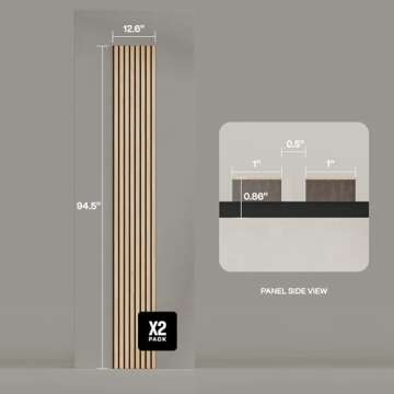 Elegant 2-Pack Wood Acoustic Wall Panels for Decor