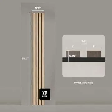 Elegant 2-Pack Wood Acoustic Wall Panels for Decor