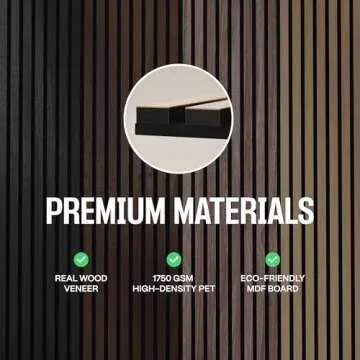 Elegant 2-Pack Wood Acoustic Wall Panels for Decor