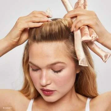 Disney x Kitsch Satin Heatless Curling Rod - Hair Curler Set, Heatless Curls Overnight, Hair Rollers for Soft Curls & Frizz-Free Styling, No Heat Curlers To Sleep in - 6pcs, Disney Princess