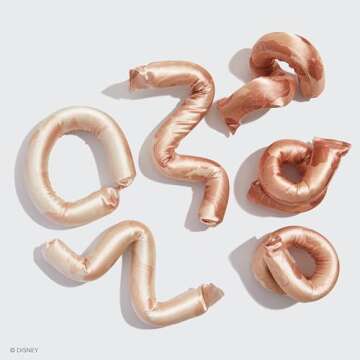 Disney x Kitsch Satin Heatless Curling Rod - Hair Curler Set, Heatless Curls Overnight, Hair Rollers for Soft Curls & Frizz-Free Styling, No Heat Curlers To Sleep in - 6pcs, Disney Princess