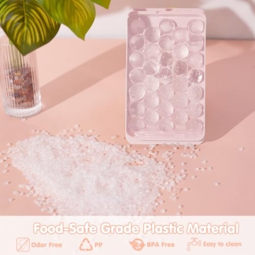 Space-saving Round Ice Cube Tray Set with Scoop & Bin