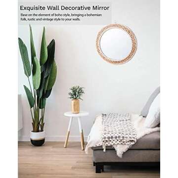 Stylish Poeme Boho Wall Mirror - Perfect for Home Decor