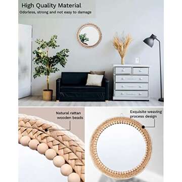 Stylish Poeme Boho Wall Mirror - Perfect for Home Decor