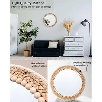 Stylish Poeme Boho Wall Mirror - Perfect for Home Decor