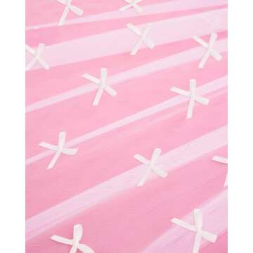 xo, Fetti White Mini Bow Veil for Bachelorette Parties