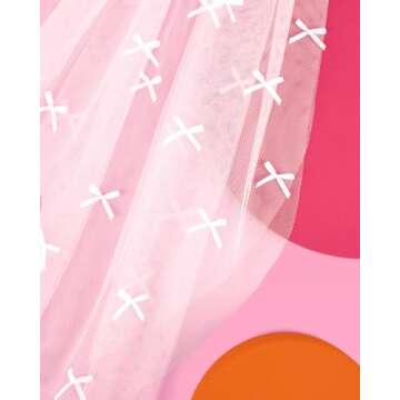 xo, Fetti White Mini Bow Veil for Bachelorette Parties