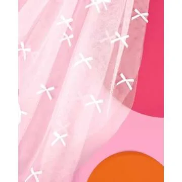 xo, Fetti White Mini Bow Veil for Bachelorette Parties